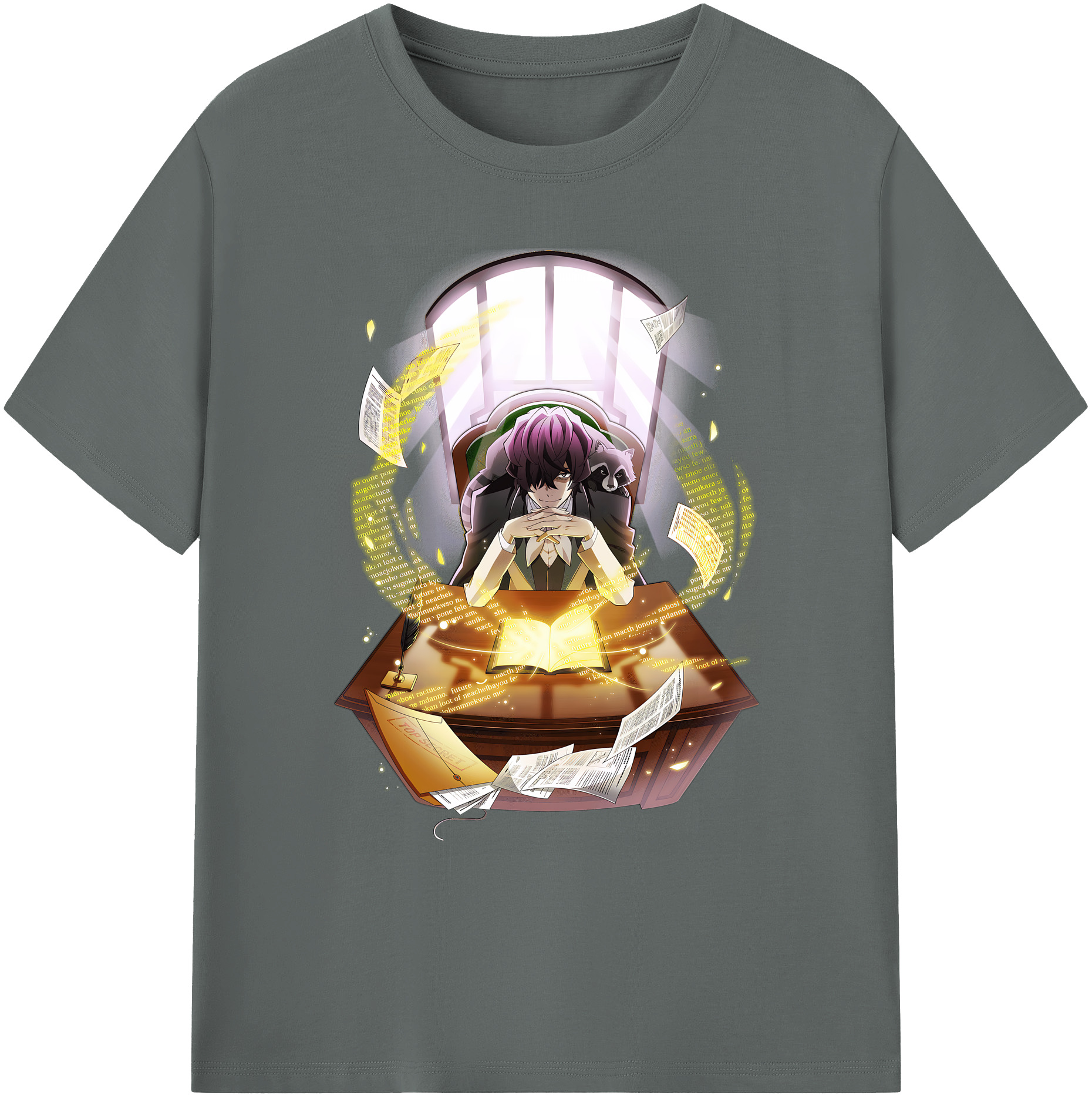 （画像用） 文豪ストレイドッグス Bungo Stray Dogs 綿100％ メンズ半袖Tシャツ｜肌触りやわらか＆通気性